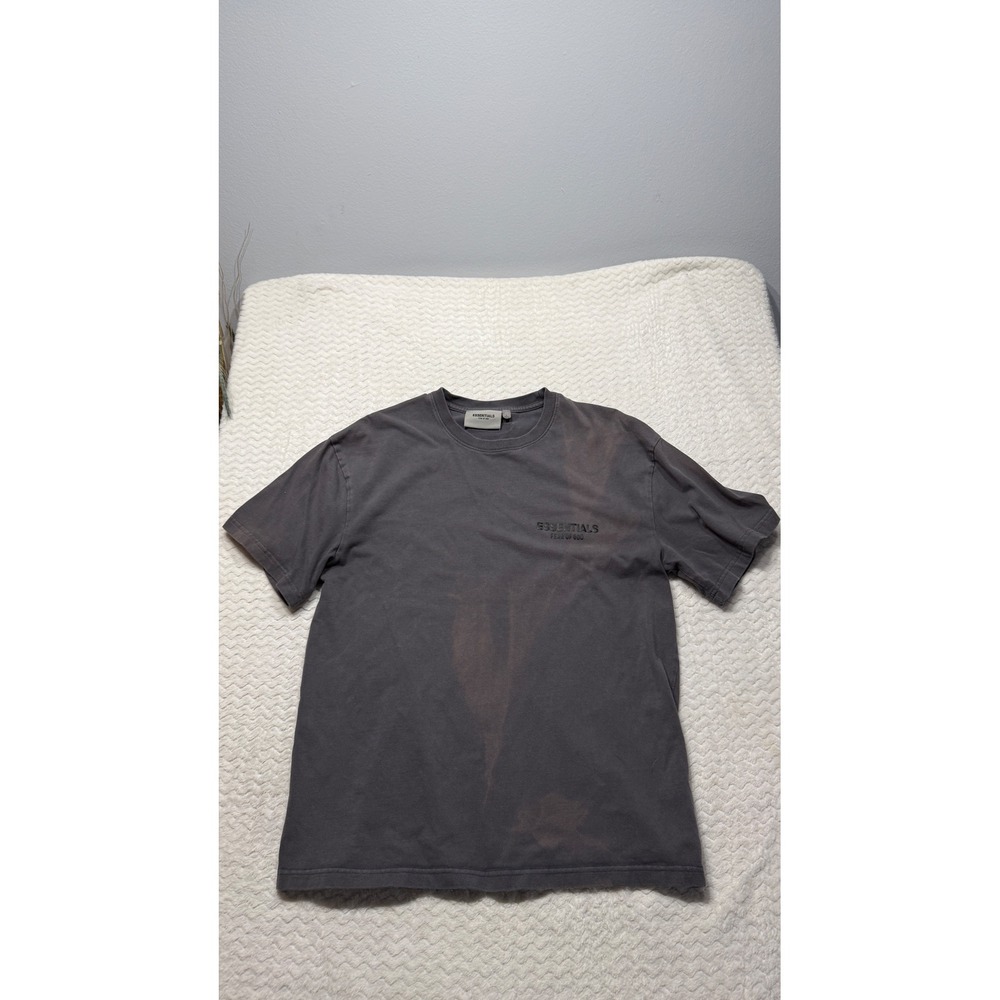 Fear of God Essentials Mens Relaxed T-Shirt Charcoal Grey Boxy Fit Large 4759
